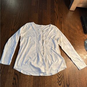 L.L. Bean Cream Long Sleeve Top